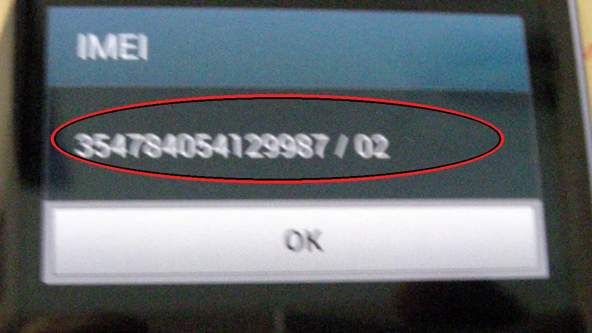 شاشة موبايل بتعرض رقم الـ IMEI بعد الاتصال على *#06#